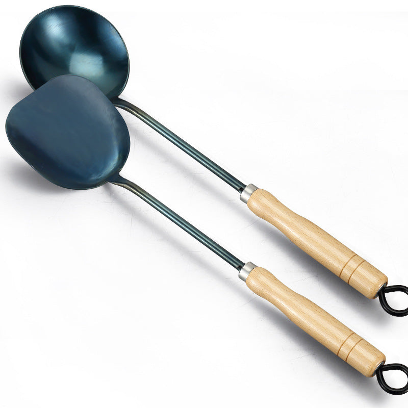 Old-fashioned Set Of Spatula Handmade Frying Spoon