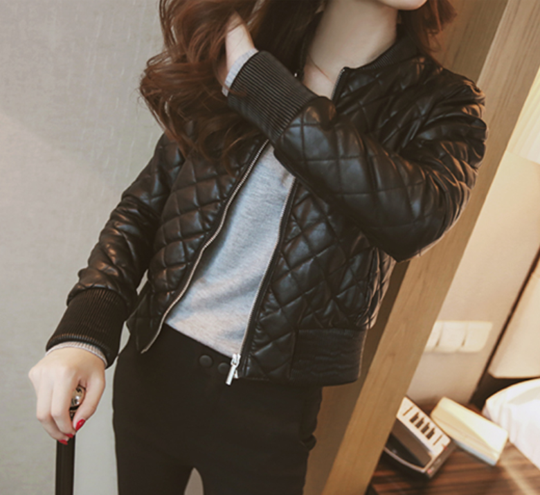 Women Slim Short Jacket Winter Coat Zipper Clothes Plus Size