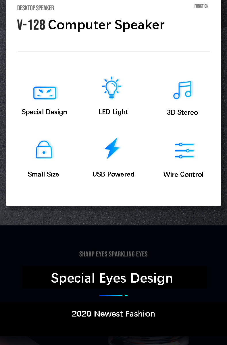 Desktop Computer Sound Bar Speakers with Compact Maneuverable Size Bluetooth Speaker