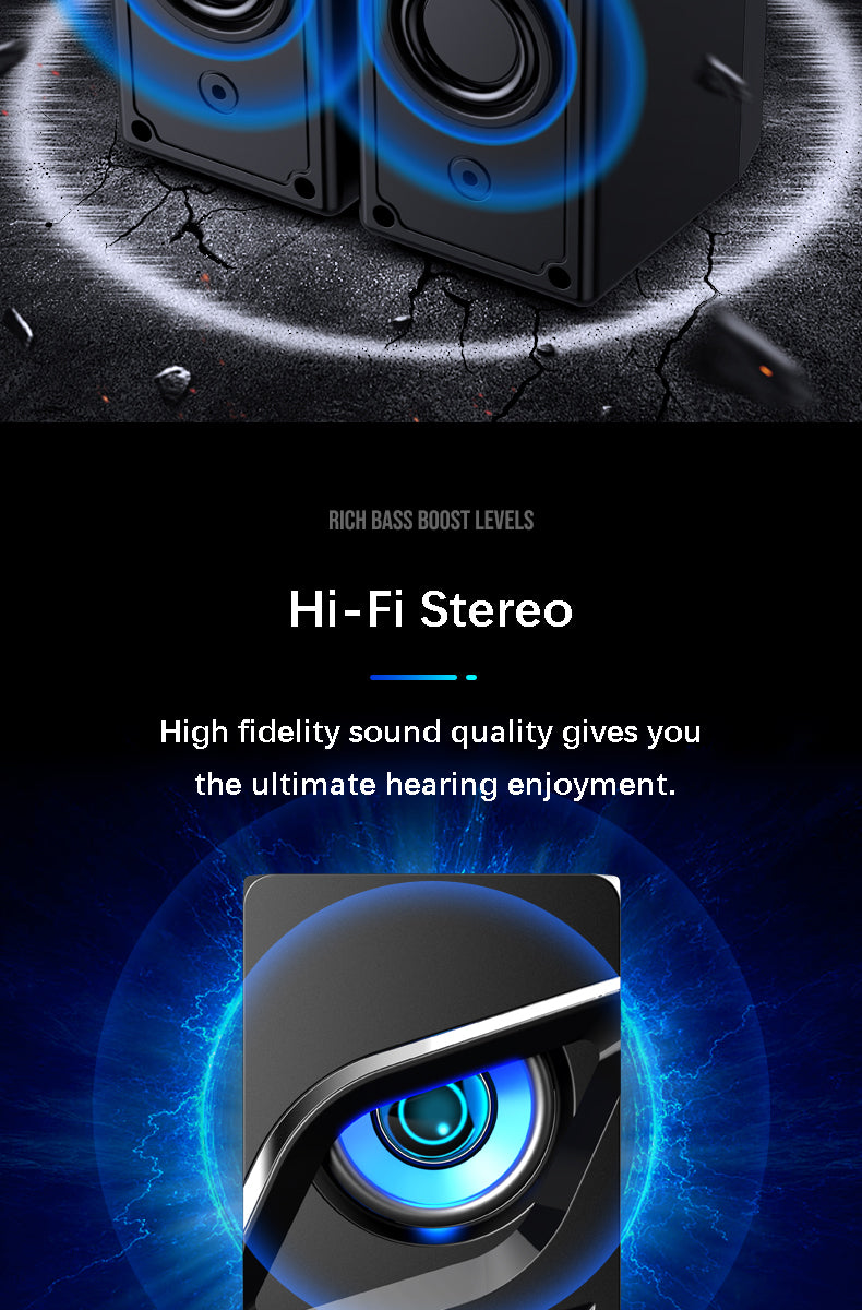 Desktop Computer Sound Bar Speakers with Compact Maneuverable Size Bluetooth Speaker