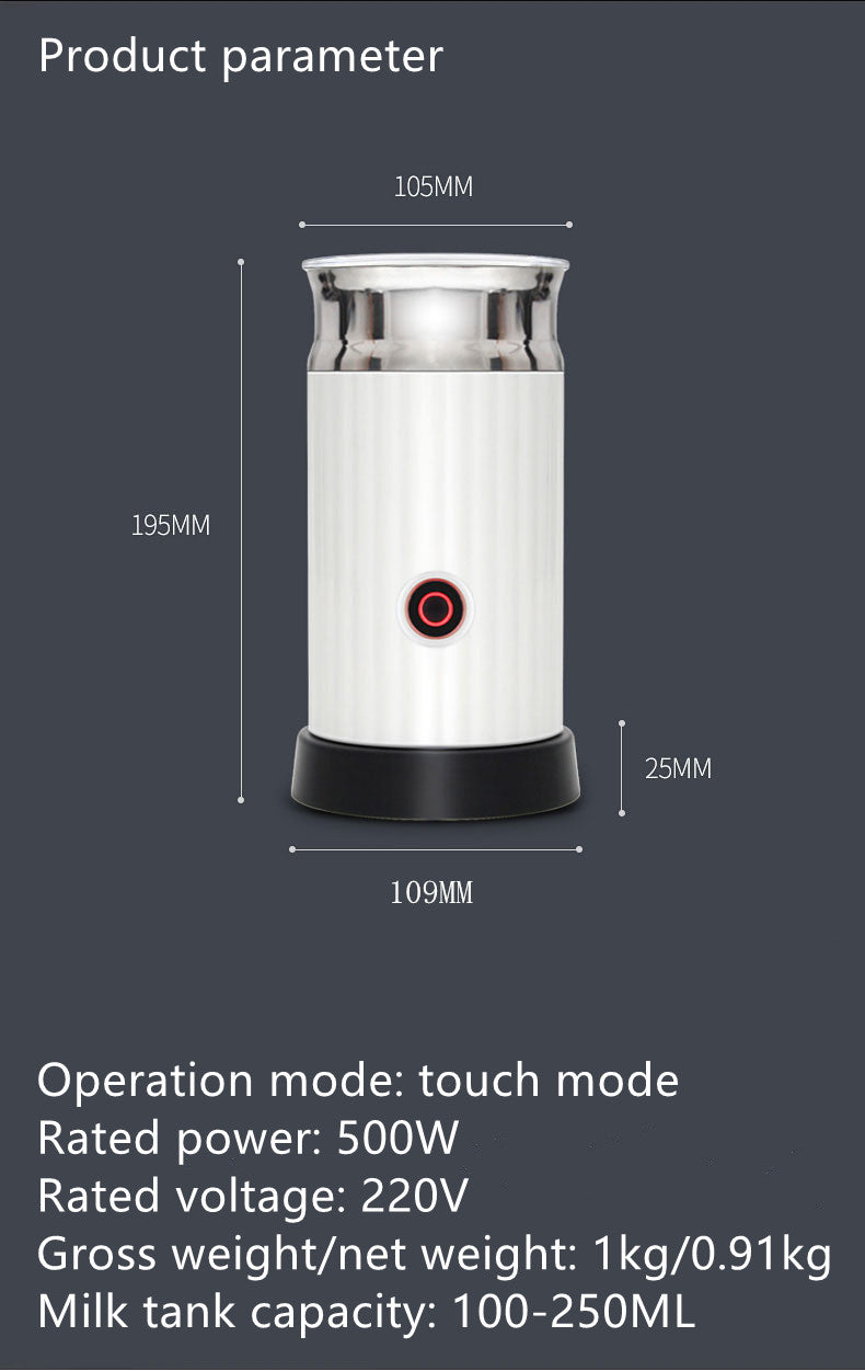Milk frother, milk electric heater