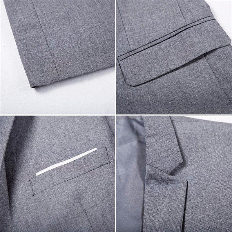 New Korean Men Blazer Casual Slim Fit Office Suit