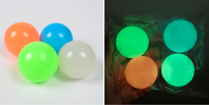 The Same Luminous Ceiling Ball Vibrato Fluorescent Sticky Target Ball Children's Sticky Wall Ball