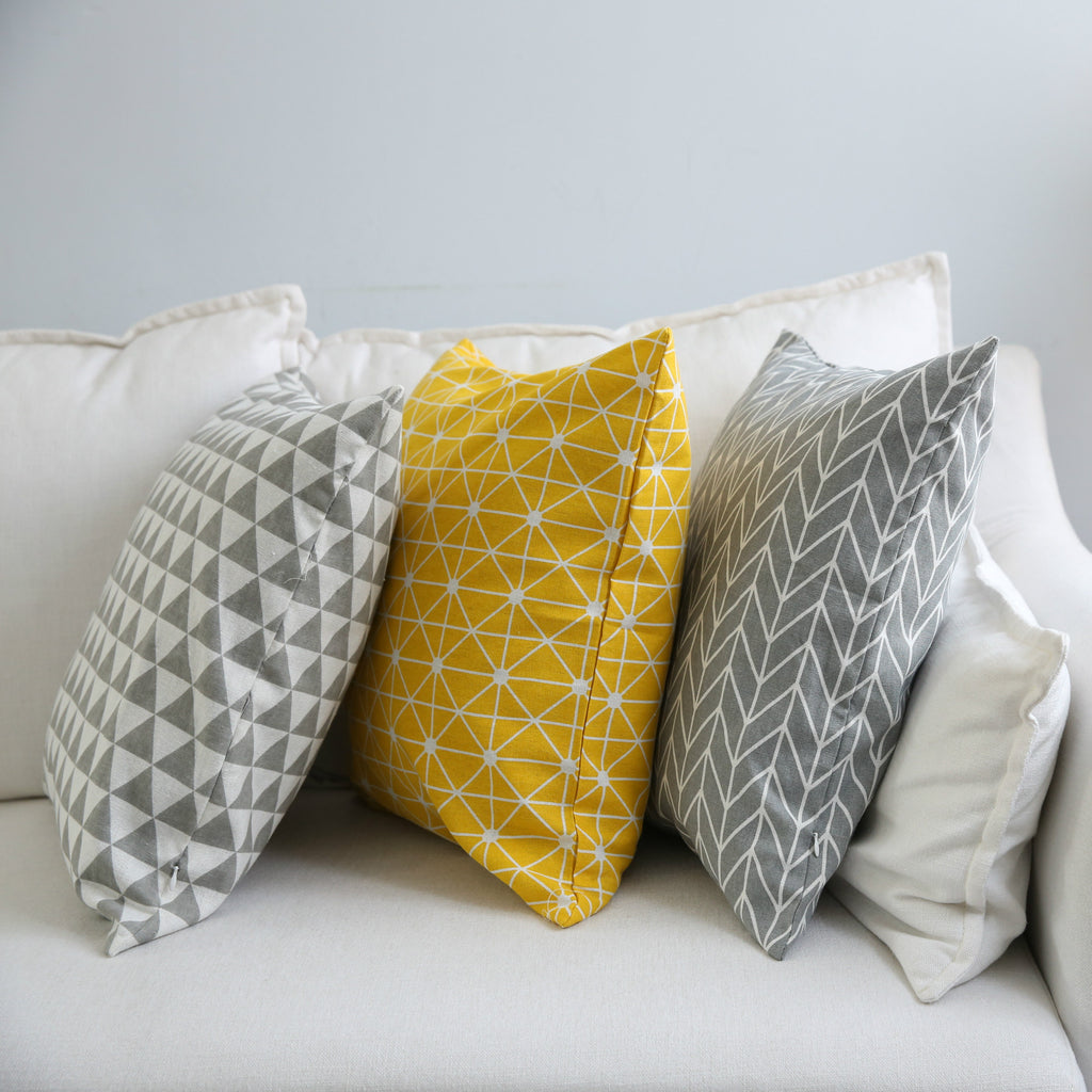 Literary  Sofa Cushion Pillow Cushion Cover Lattice Hug Pillowcase