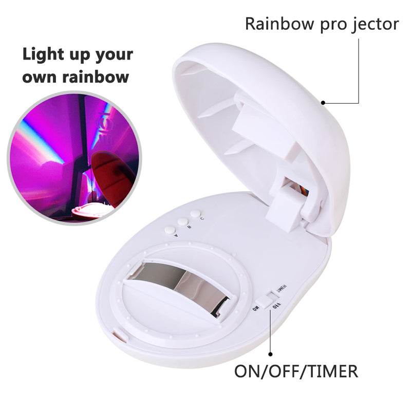 Egg-Shaped Table Lamp Rainbow Projection Lamp LED Color Night Light 3 Modes Projector