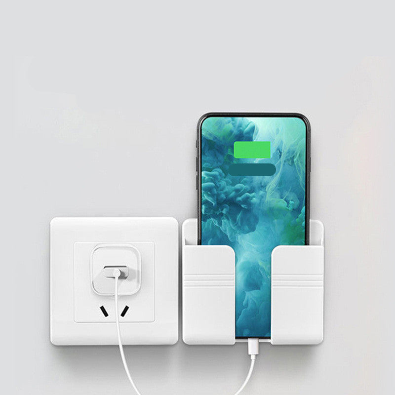 Mobile Phone Charging Storage Rack - Punch-Free Sticky Wall Mount Organizer