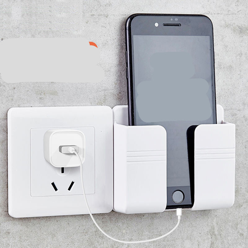 Mobile Phone Charging Storage Rack - Punch-Free Sticky Wall Mount Organizer