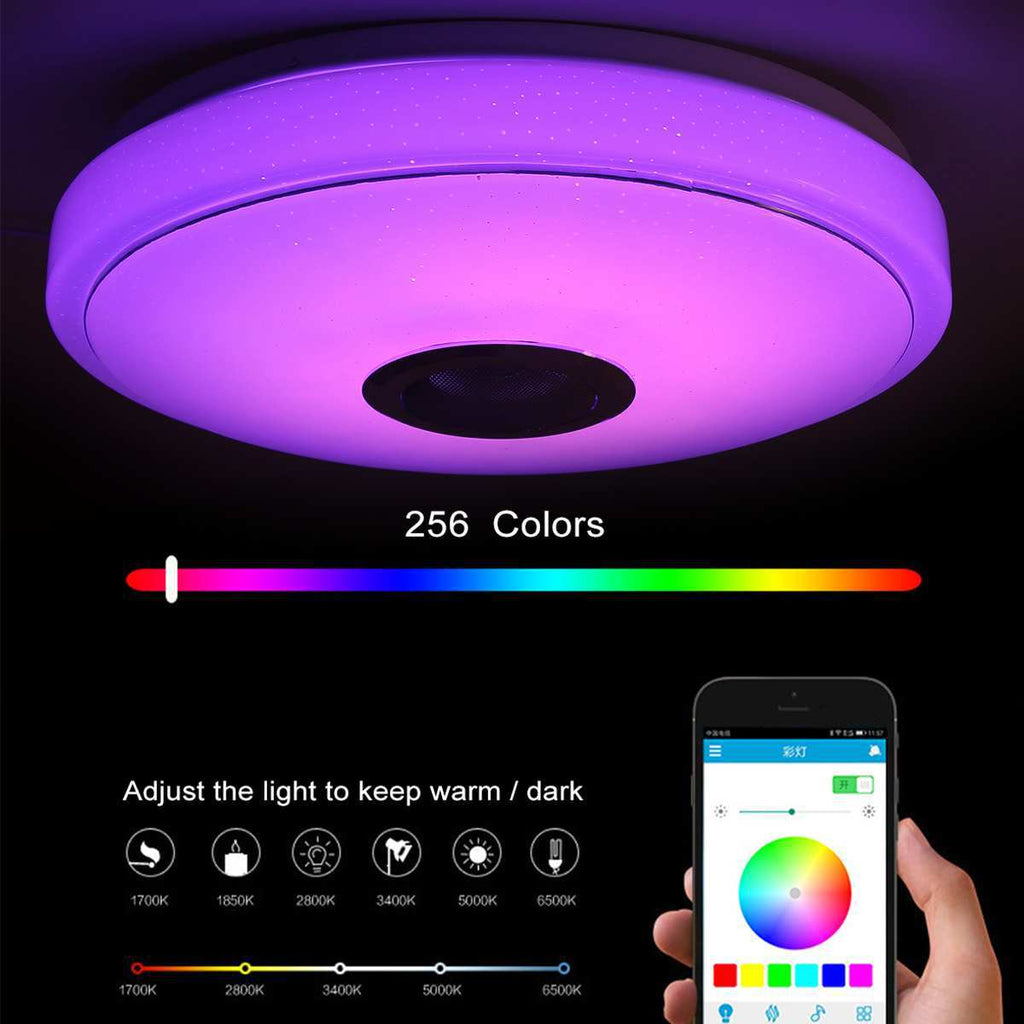Tuya Wifi Smart Ceiling Light Led Colorful App Remote Control Bluetooth Lamps Alexa Google Home Cross-Border
