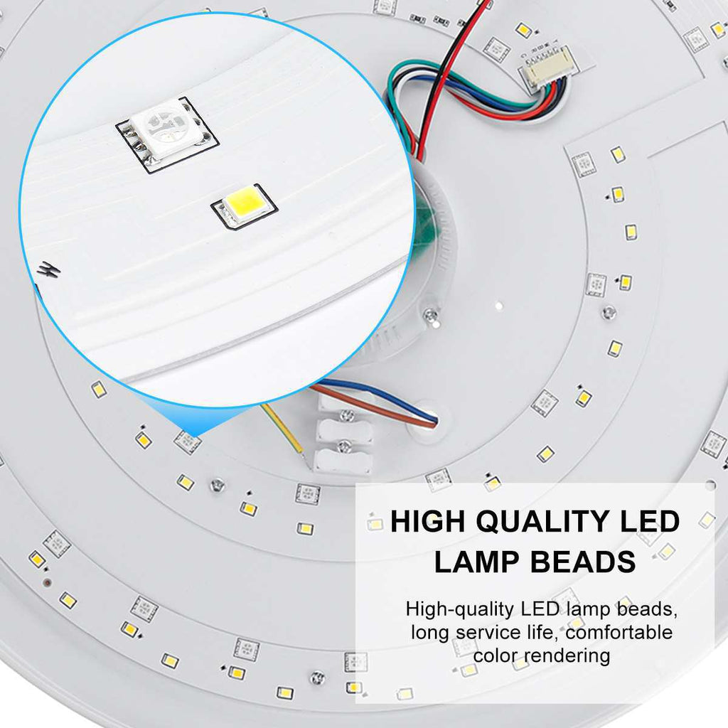 Tuya Wifi Smart Ceiling Light Led Colorful App Remote Control Bluetooth Lamps Alexa Google Home Cross-Border