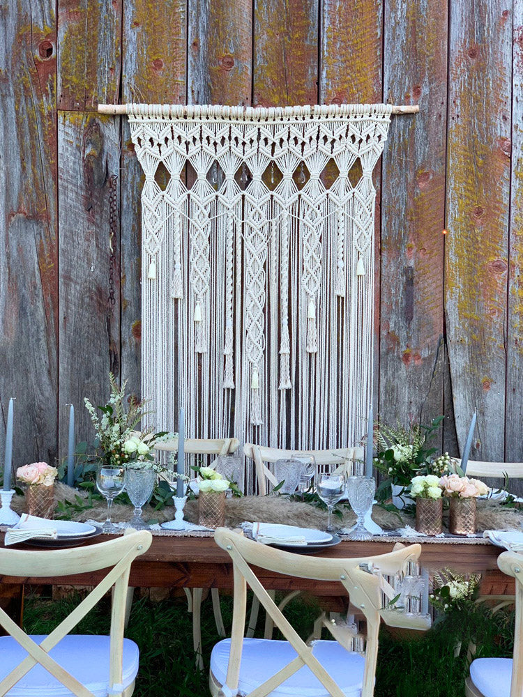 Perforated Nordic Woven Shading Light Tassel Partition Curtain Sliding Curtain