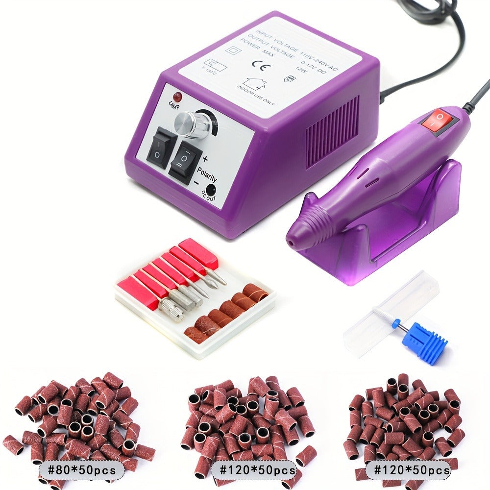 Electric Nail Drill 20000 RPM Console Kit with 6 Bits, 50 Sanding Bands and Standard or 8-in-1 Options — image 8