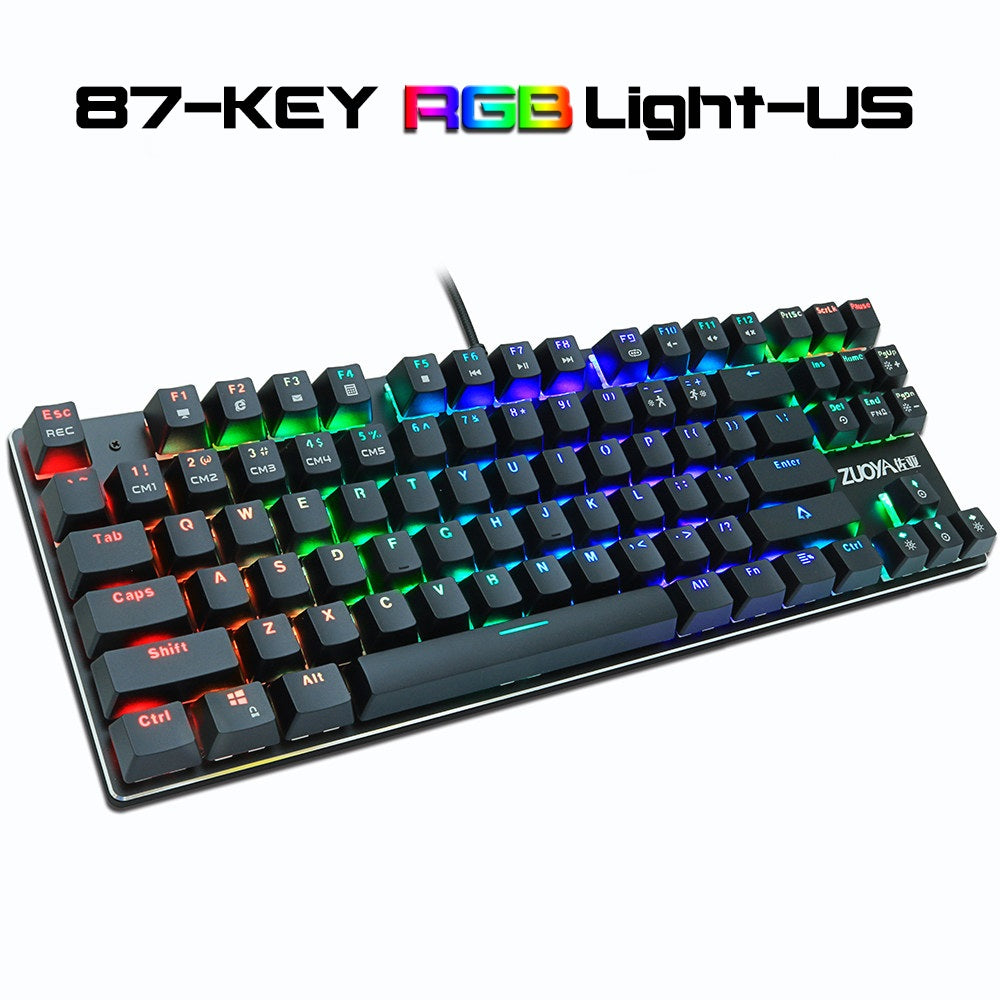 87-key Mechanical Keyboard Green Axis Red Axis Gaming Keyboard