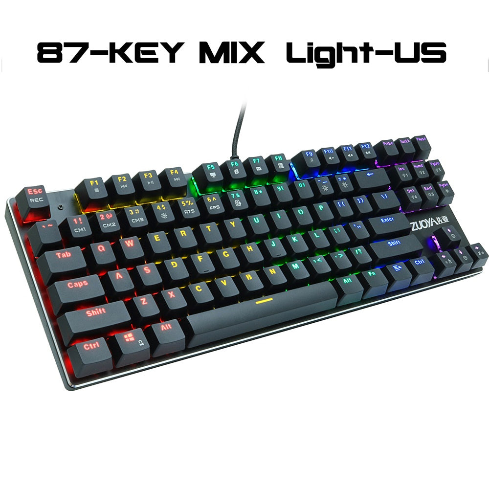 87-key Mechanical Keyboard Green Axis Red Axis Gaming Keyboard