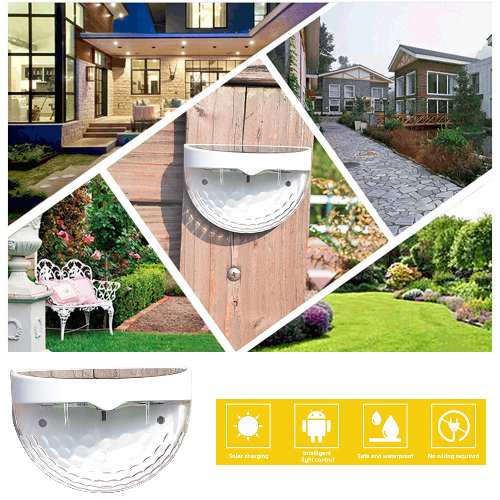 Solar Light Outdoor Waterproof Semicircular Fence Lamp Water Drop Effect Wall Lamp Garden Lamp Corridor Lamp Staircase Lamp