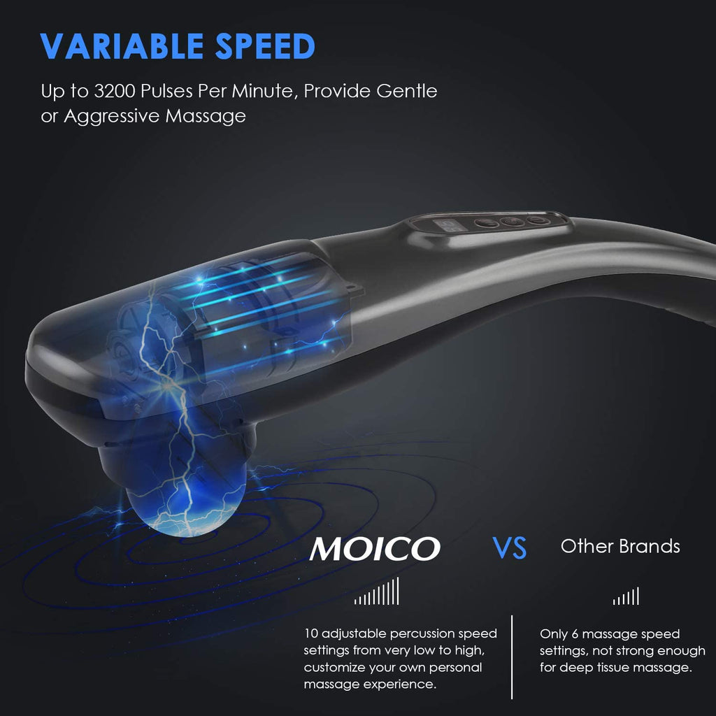 Electric Handheld Massager 6 Head Body Kneading Vibrating Massager Therapy Machine