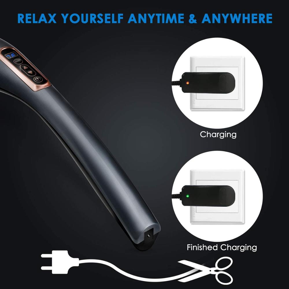 Electric Handheld Massager 6 Head Body Kneading Vibrating Massager Therapy Machine