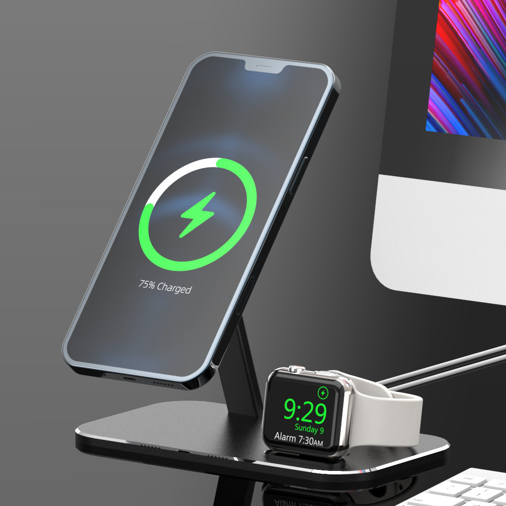 Alloy Watch Charging Stand - Storage Base for Data Cable & Accessories