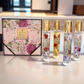 Perfume Gift Set Four 20ml Slim Spray Bottles with Gold Caps in Pink or Botanical Hinged Boxes — image 13