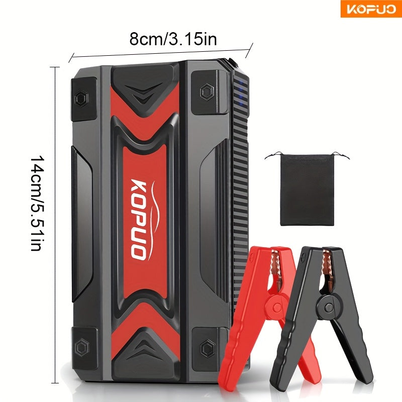 Car Jump Starter Power Bank 3-in-1 12V Battery Booster Charger LED Flashlight SOS for Cars Motorcycles for Garden, Patio and 