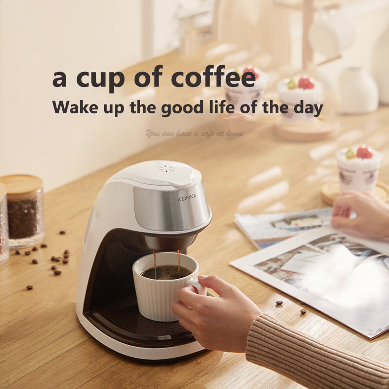 Mini Automatic Coffee Maker - Portable Single Serve Coffee Machine