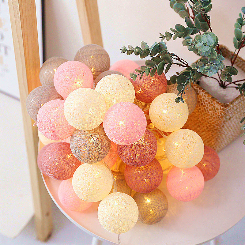 Cotton Thread Ball LED Lantern String Starry Lamp Battery Decoration Lamp