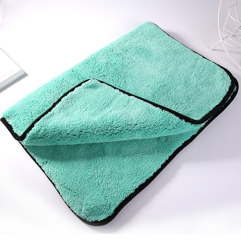 Premium Coral Fleece Car Cleaning Towel - Double-Sided