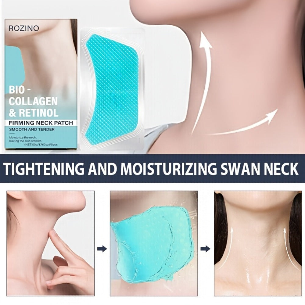 Neck Mask Patch 5pcs & Lifting, Bio Collagen, Bee Venom & 4-in-1 Retinol Gel Patch, Reduces Wrinkles & Sagging — image 2
