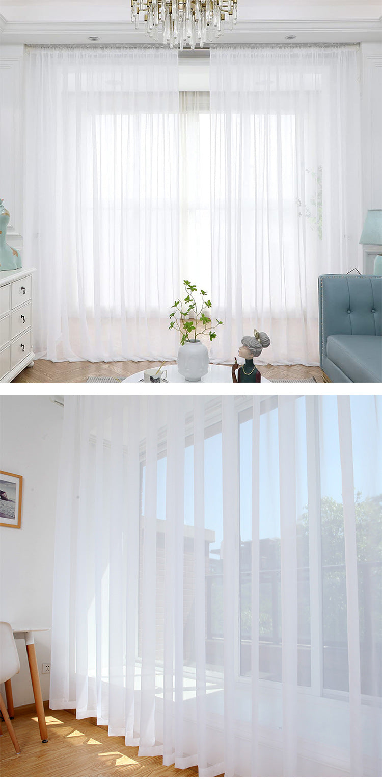 Modern Simple Thickened Solid Thin Window Gauze