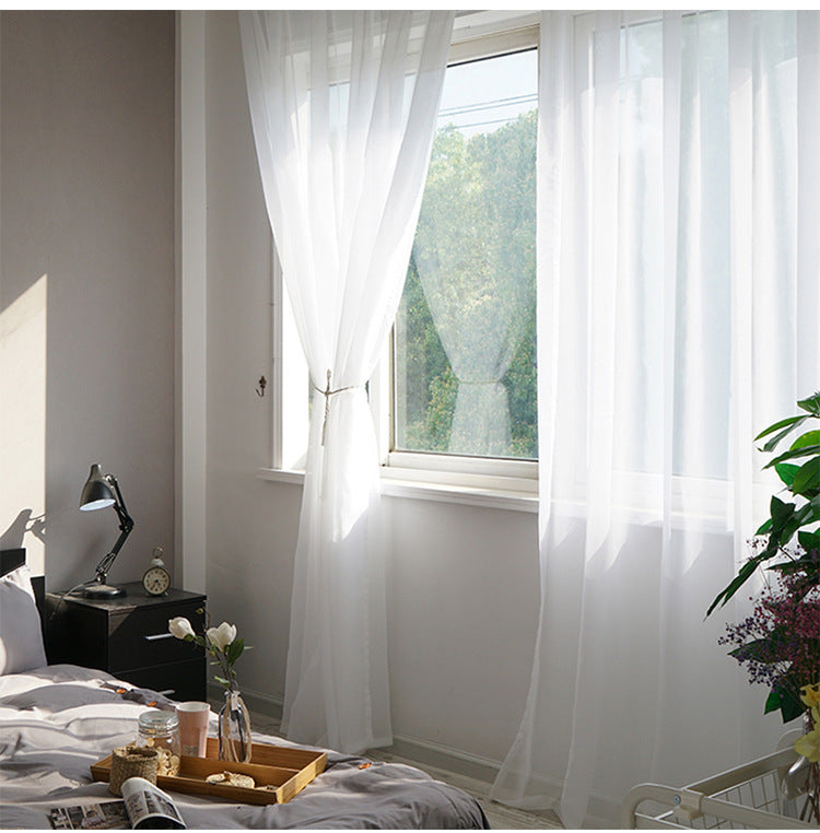Modern Simple Thickened Solid Thin Window Gauze