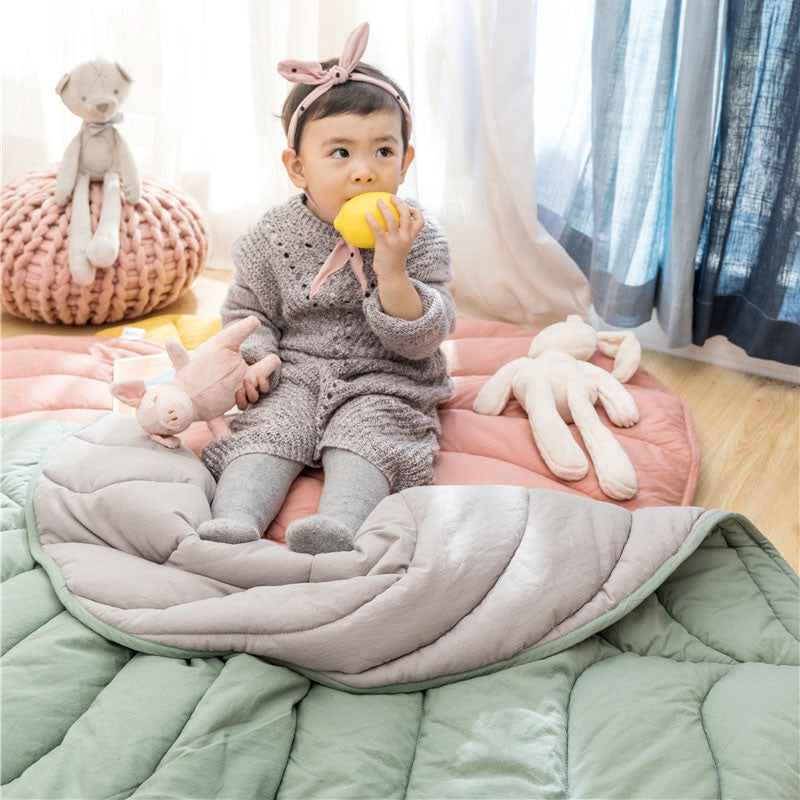 New Product Multifunctional Leaf Shaped Floor Mat Carpet Children'S Blanket