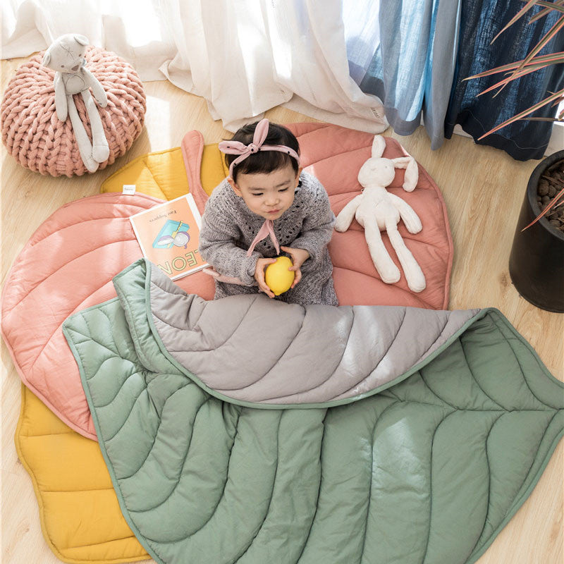 New Product Multifunctional Leaf Shaped Floor Mat Carpet Children'S Blanket