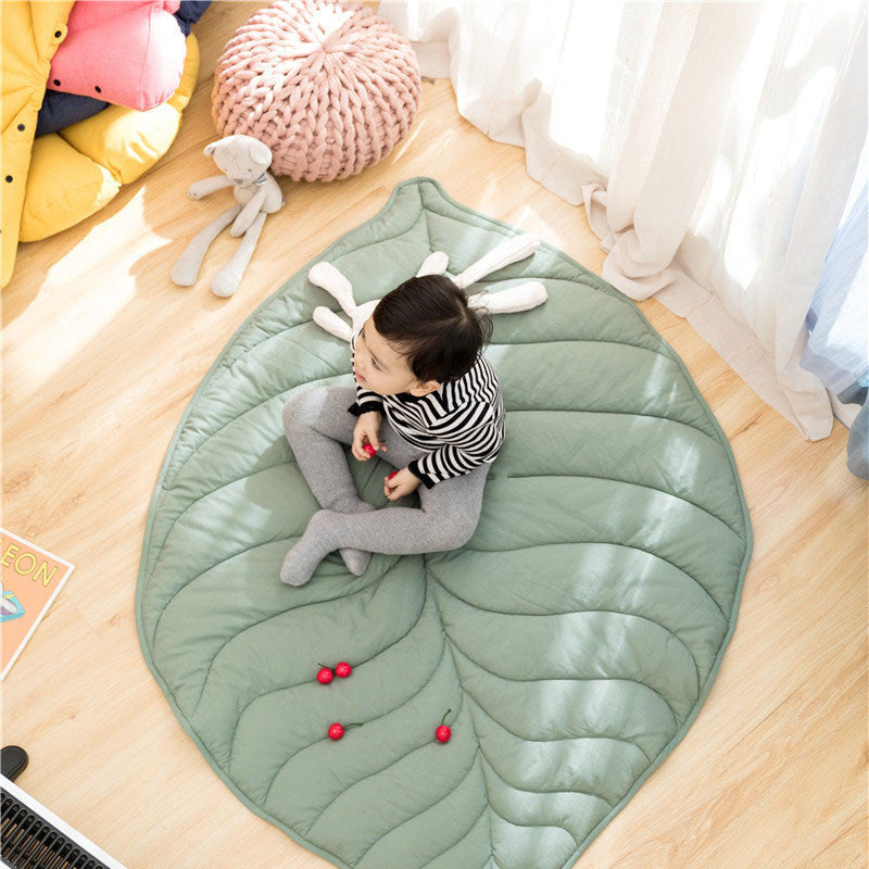 New Product Multifunctional Leaf Shaped Floor Mat Carpet Children'S Blanket