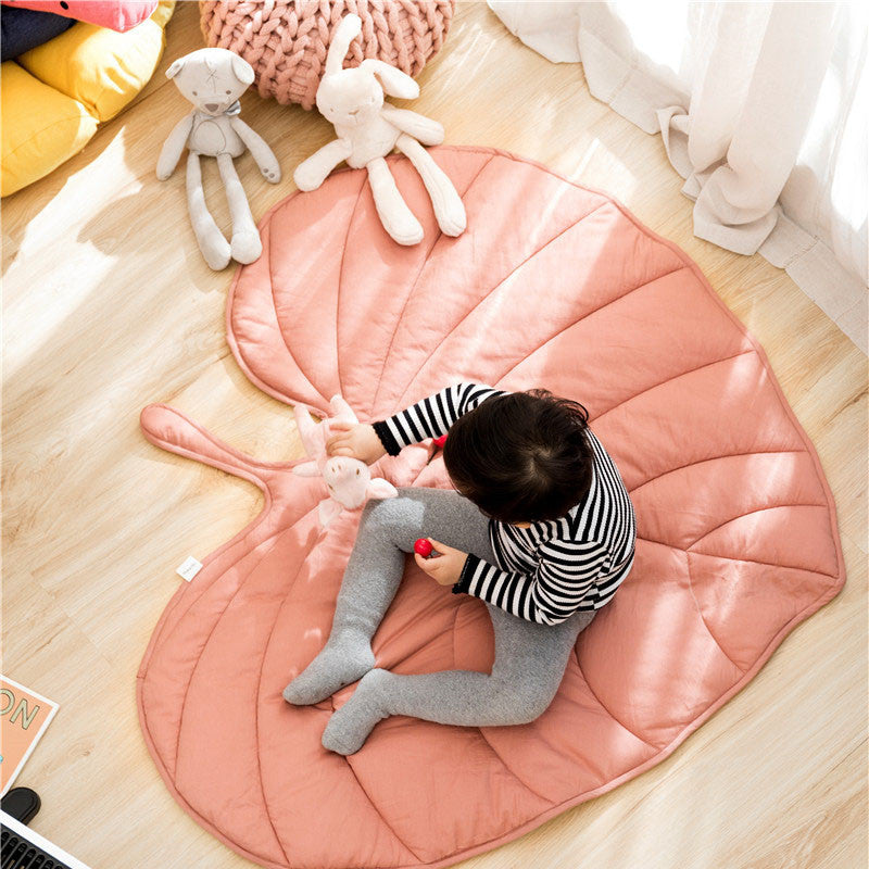 New Product Multifunctional Leaf Shaped Floor Mat Carpet Children'S Blanket