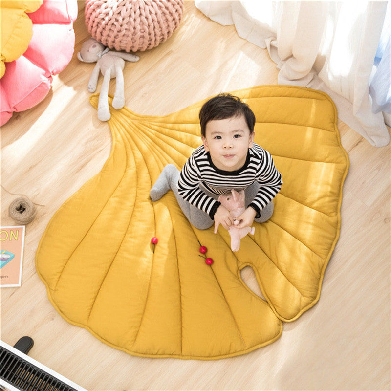 New Product Multifunctional Leaf Shaped Floor Mat Carpet Children'S Blanket