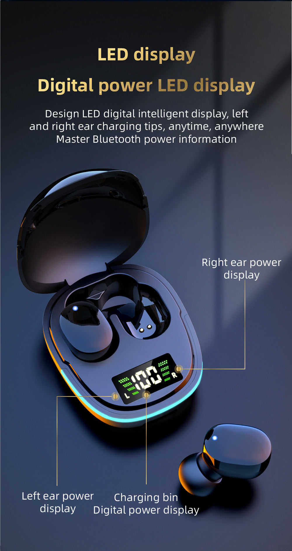 New 5.0 Stereo In-Ear Bluetooth Headphones