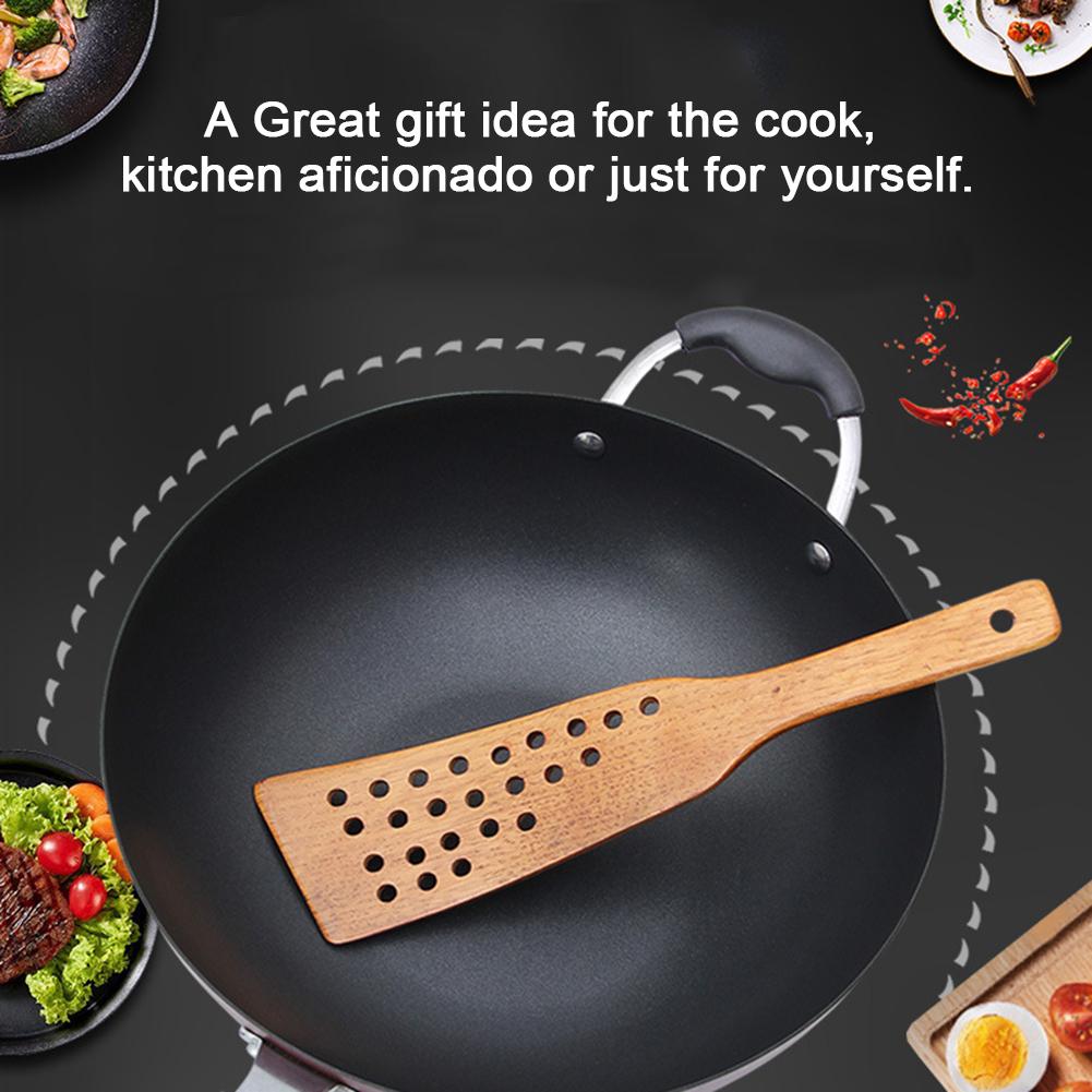 Special wooden spatula for non-stick pan
