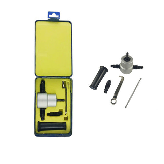 Double Head Sheet Metal Nibbler Saw Cutter Cutting Tool Power Drill Attachment Cutter Tool