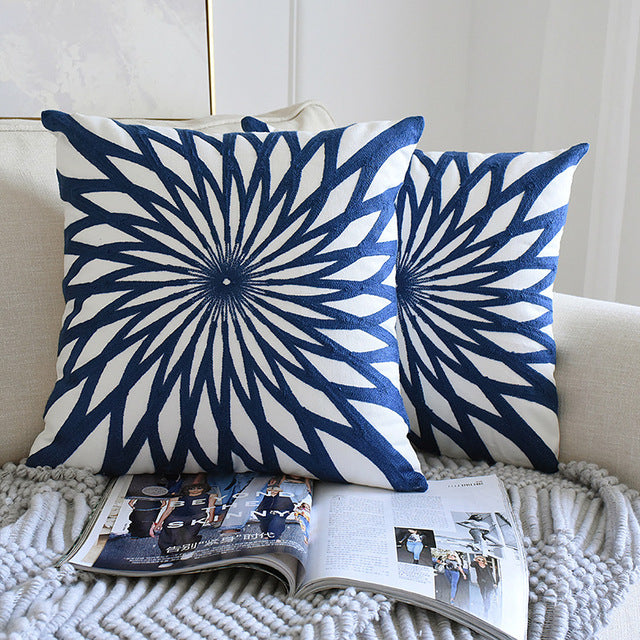 Classical embroidered home pillow without core