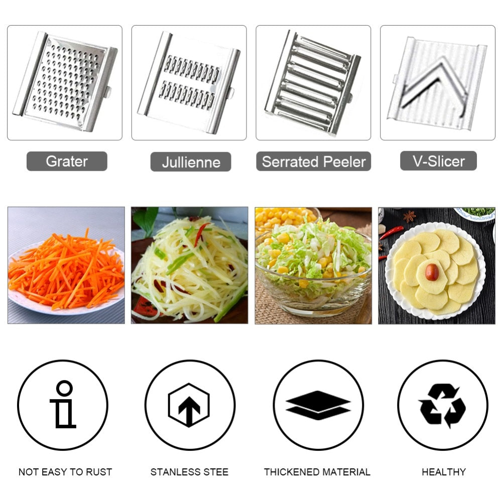Multifunctional stainless steel grater
