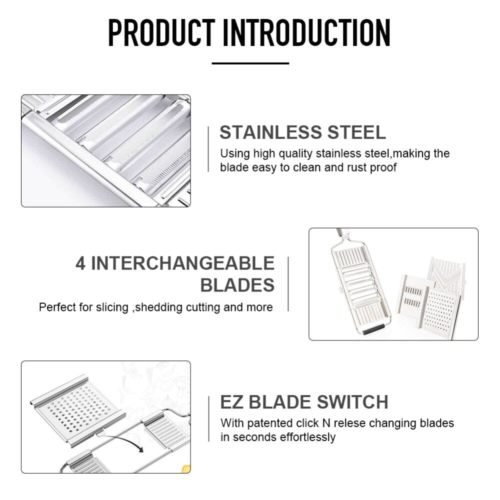 Multifunctional stainless steel grater