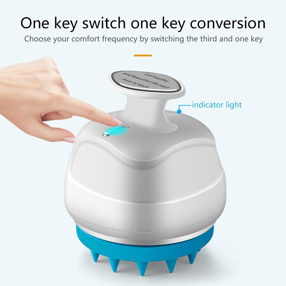 Electric Rotating Shampoo Massager Silicone Head Care Instrument