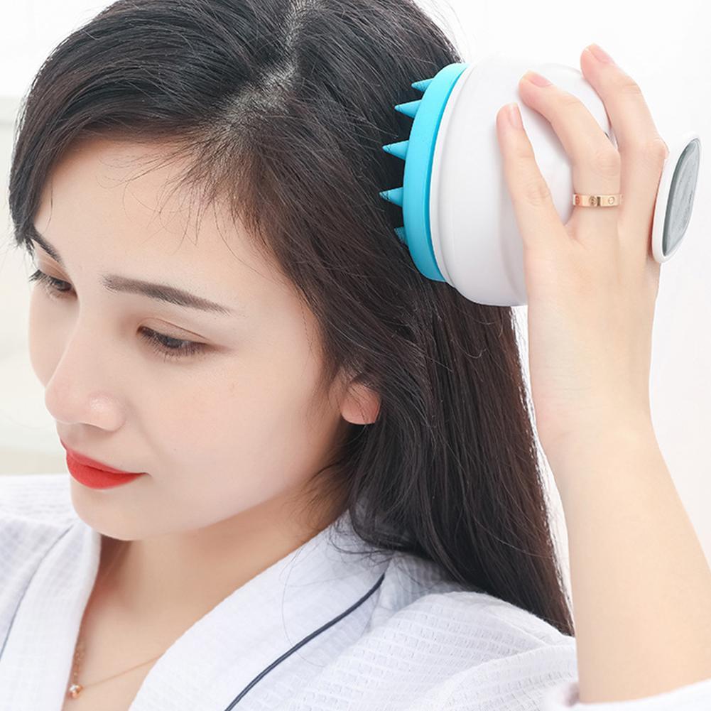 Electric Rotating Shampoo Massager Silicone Head Care Instrument