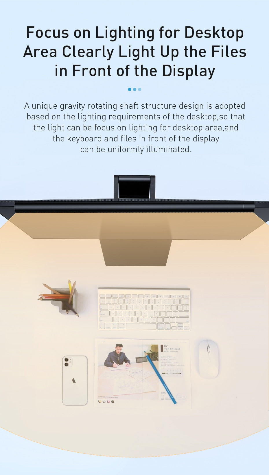 USB electrodeless dimming screen hanging lamp