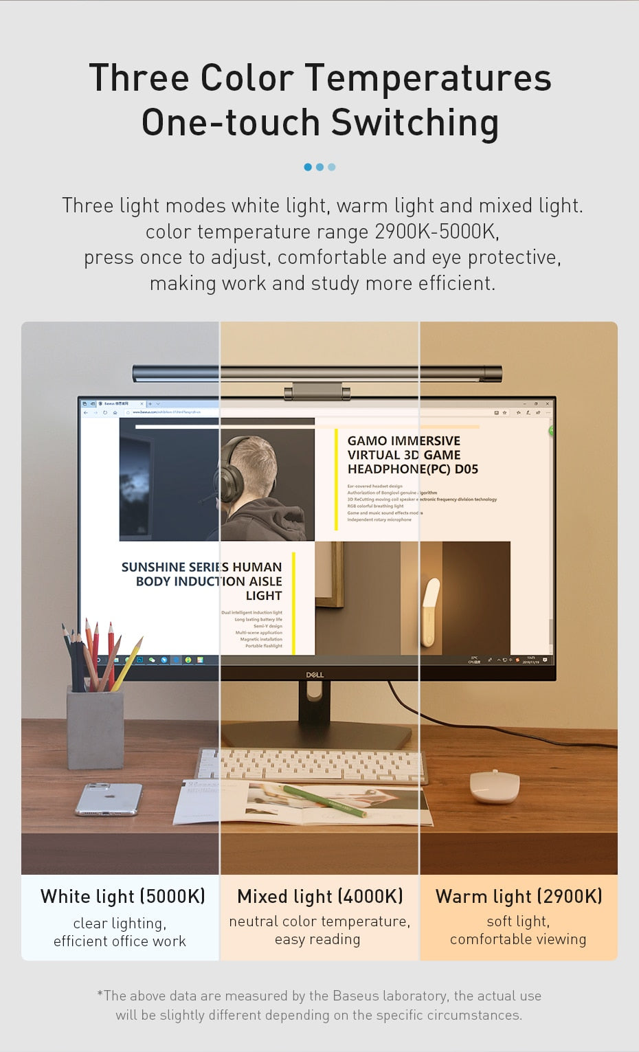 USB electrodeless dimming screen hanging lamp