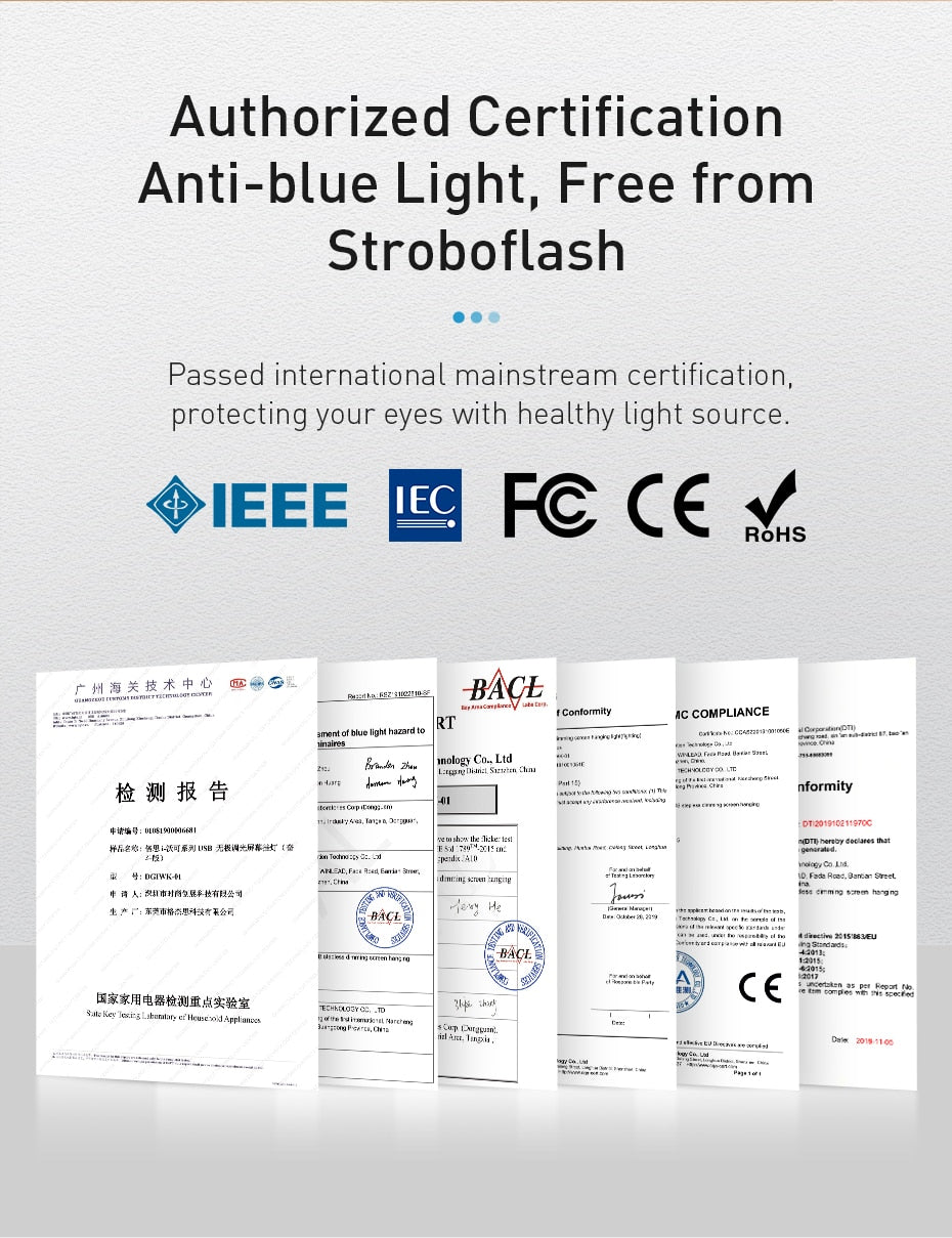 USB electrodeless dimming screen hanging lamp