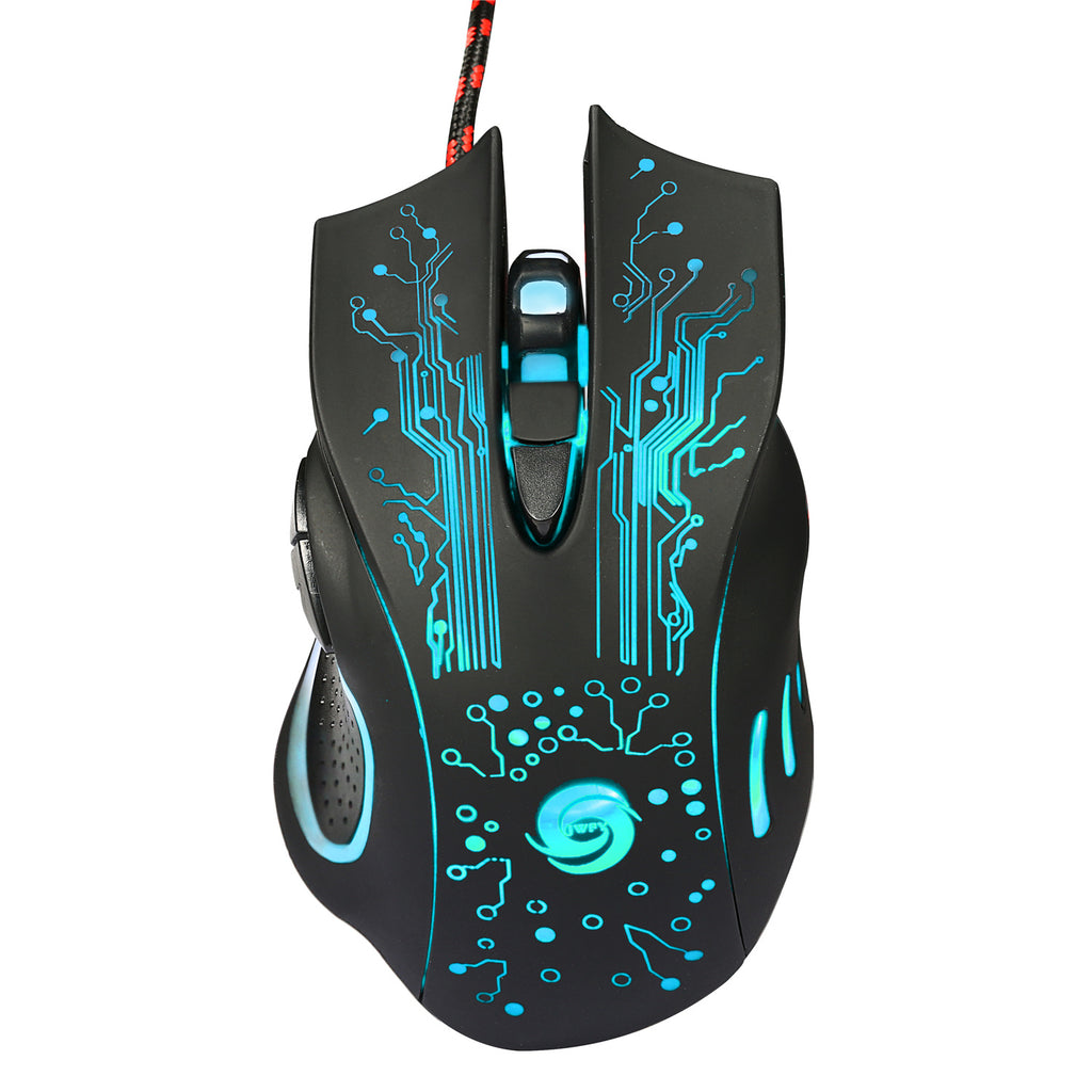 USB Wired Gaming Mouse 5500DPI Adjustable 7 Buttons LED Backlit Professional Gamer Mice Ergonomic Computer Mouse for PC Laptop