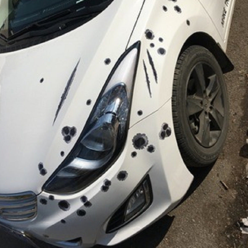 Simulation Bullet Hole Car Sticker, Car Bullet Hole Crack Car Sticker