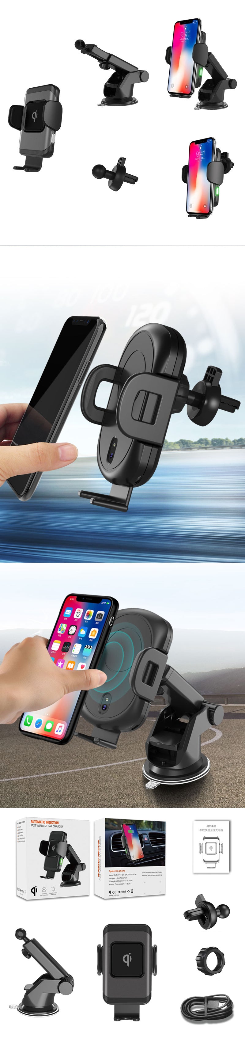 10W Fast Wireless Car Charger