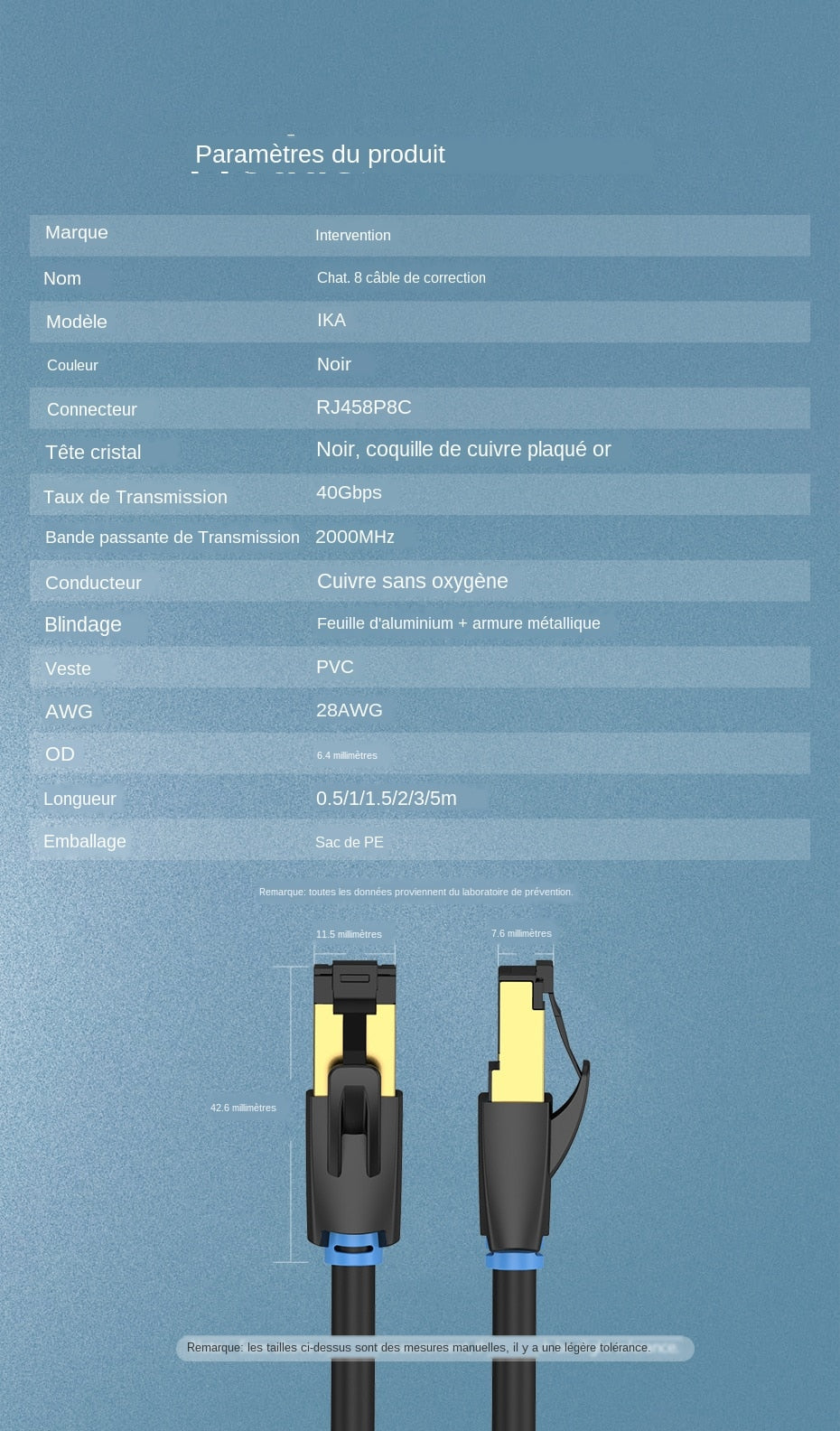 New eight types of CAT8 home gaming 10G high-speed network jumper network cable