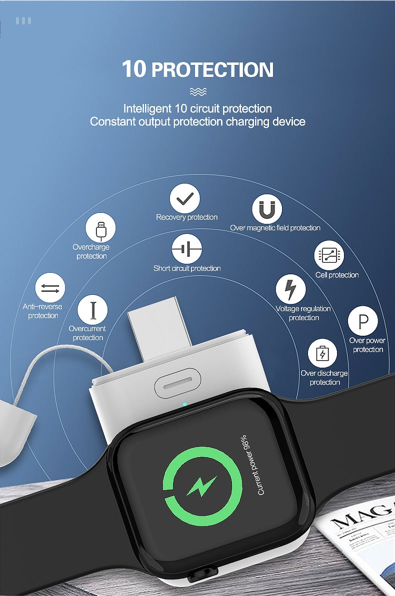 Smart watch mini portable charger